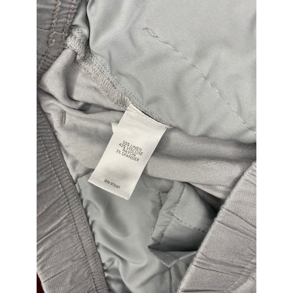 J Jill Linen Stretch Light Gray Pants Size Medium‎ - Picture 7 of 10